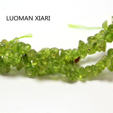 Wholesale Irregular Gravel Shape 5-8 mm Olivine Peridot Natural Stone Beads For Jewelry Making DIY Bracelet Necklace Stand 15''