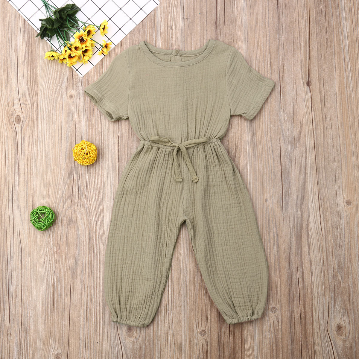 0-3Y Summer Causal Baby Girl Boys Newborn Romper Clothes Cotton Short Sleeve Solid Jumpsuit Summer 6 Colors