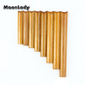 Brown 8 Pipes Pan Flute Small Size Original Color Pan Pipe Chinese Musical Instruments Traditional Handmade Woodwind Instrument