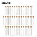 Kicute 50pcs/pack Newest 20ml Transparent Plastic Test Tubes With Corks Stoppers Laboratory School Educational Suppy 150x15mm
