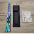 Practice Train Butterfly Balisong Knife Comb Trainer Dull Blade Flail Combat Fight
