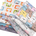 8pcs/Lot,40x50cm,Printed Twill Cotton Fabric,Patchwork Cloth For DIY Quilting Sewing Baby&Children's Material,Cat's,Fish&Friends