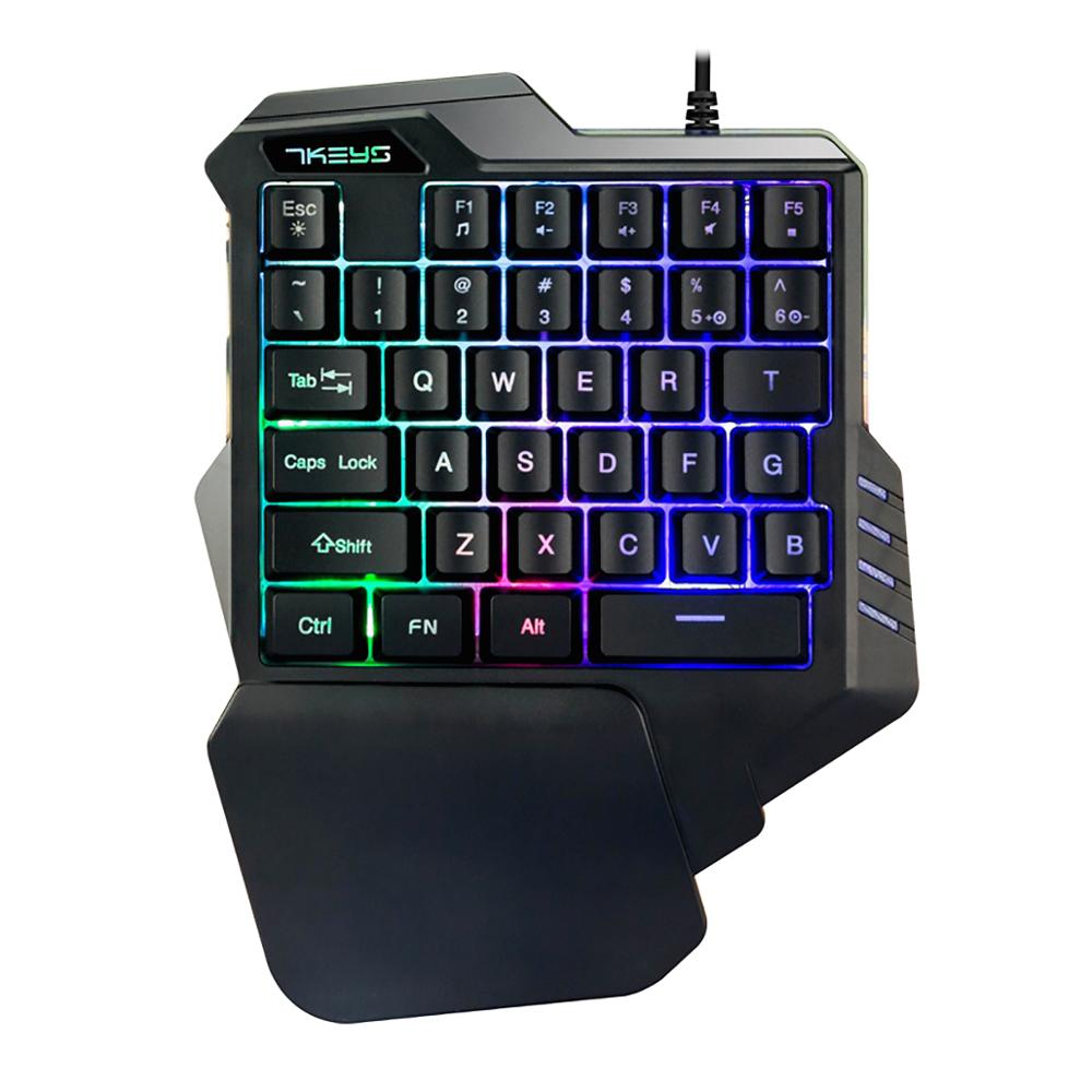 Ergonomic Design Single Hand USB Wired 35 Keys Gaming Keypad Keyboard RGB LED Backlight Keyboard For G30 PUGB LOL