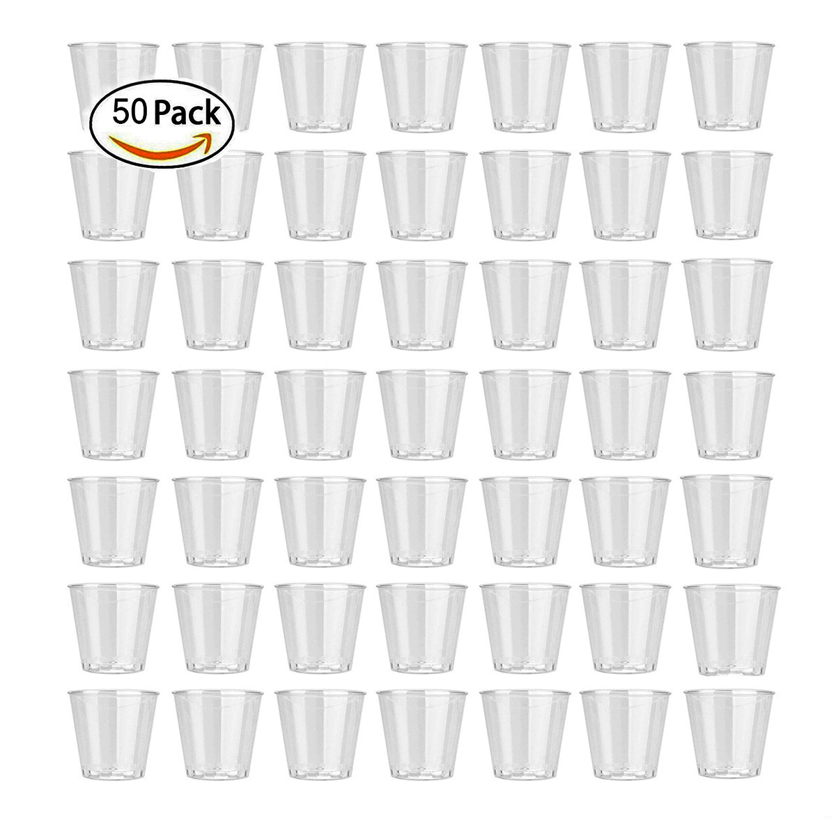 50PC/Set Modern Clear Plastic Disposable Shot Glasses Jelly Cups healthy Eco-Friendly Tumblers Party Birthday Wedding Supplies
