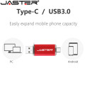 JASTER OTG USB Flash Drive 64GB Pen Drive 2 in 1 Type C & USB Stick 3.0 Flash Drive 16GB 32GB 8GB Pink Blue Golden Pendrive