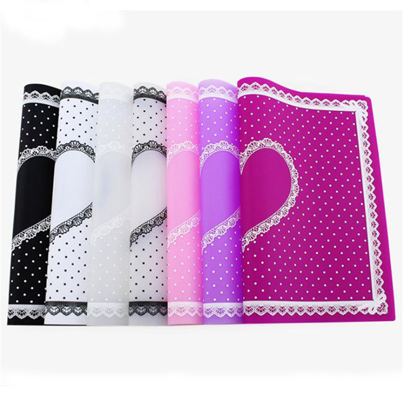 28.1*21.1 Nail Art Salon Manicure Practice Silicone Pillow Hand Holder Cushion Lace Table Washable Foldable Mat Pad