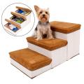 Pet Dog Stairs Foldable Pet Steps 3-Step Storage Style Pet Stair Indoor Pet Ramp Ladder For Puppies Dog Bed Stairs Storage Case