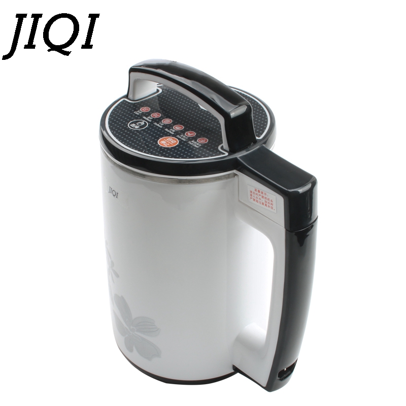 JIQI 110V Soymilk machine household Soya-bean Milk Maker filter-free soybean Milk machine Stainless Steel Juicer Blender US 1.5L