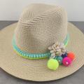 Boho women summer straw hat classic black girdle Panama sunhats Jazz Hat Female beach sun cap