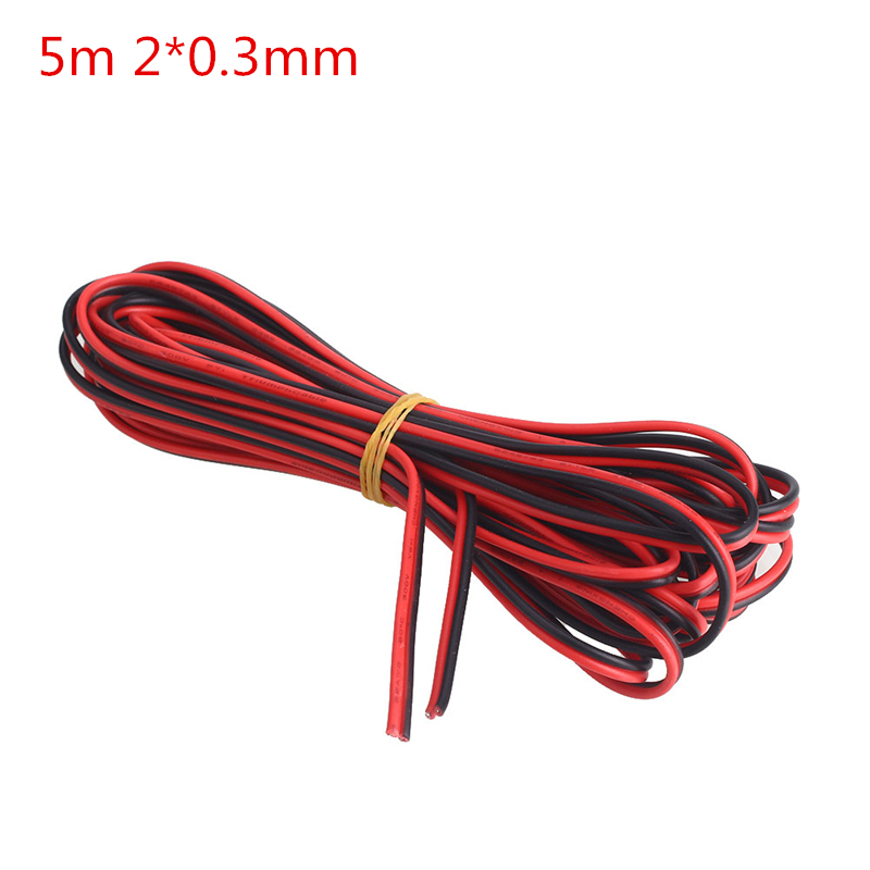5m/10m 2*0.3mm Speaker Cable Audio Core Wire For Home Stereo HiFi/Car Audio System Hot Sale