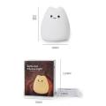 Cute LED Night Light Silicone Touch Sensor 7 Colors Cat Night Lamp Kids Baby Bedroom Desktop Decor Ornaments Battery/USB Charge