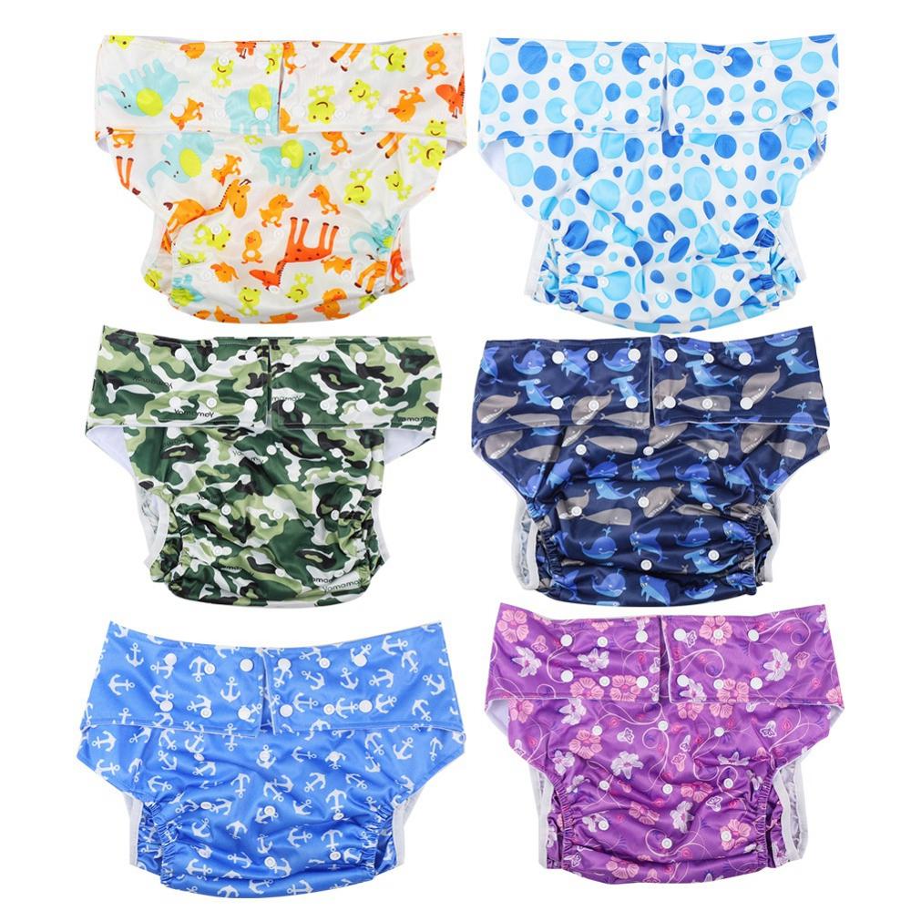 Adult Washable Cloth Diaper Adjustable Reusable Ultra Absorbent Incontinence Pants Nappy Leakproof Diaper Pants For Men & Women