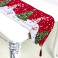 Christmas Fabric Printed Table Runner Household Table Cover Antifouling Santa Claus Tablecloth Christmas Decorations