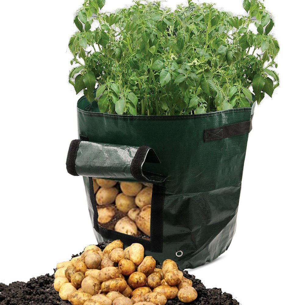 DIY Potato Grow Planter PE Cloth Planting Container Bag Vegetable gardening jardineria Thicken Garden Pot Planting Grow Bag #N