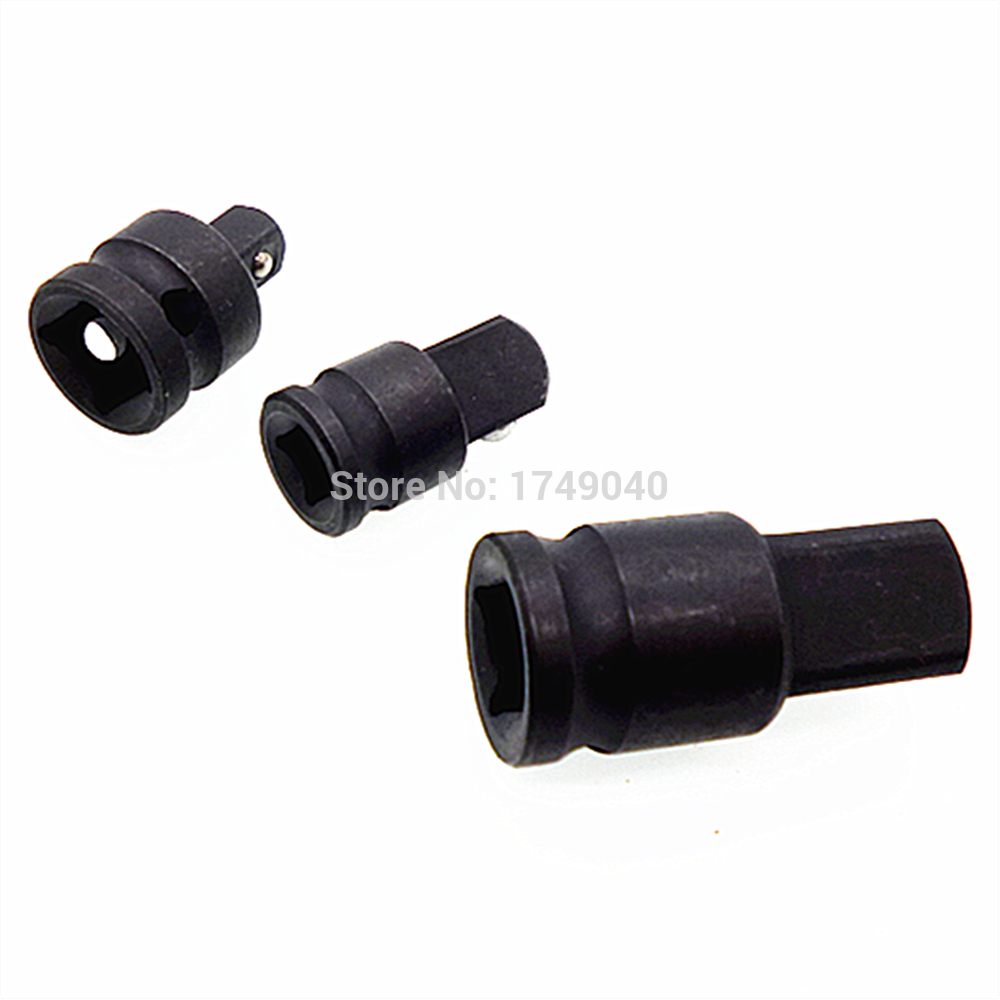 3pc Impact CR-MO Socket Wrench Reducer Adapter Converter Set Tools Kit Step Down Adaptors 1/2" 3/8" 1/4" Square Drive