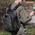 USB Tactical Backpack Camping Military Bag Rucksack Travel Hiking Outdoor Molle Bags 15.6inch Camping School Bag For Men XA987WA