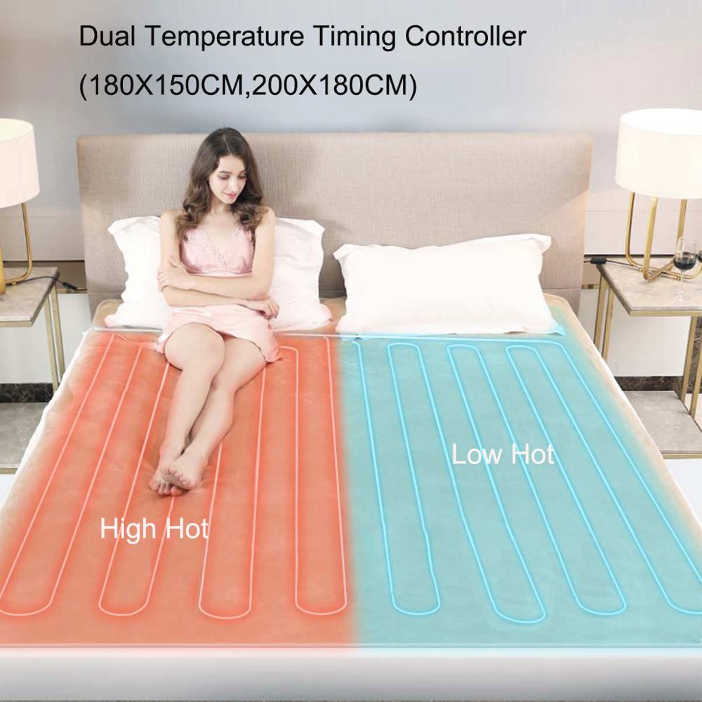 220V Soft Warm Heater Dual Temperature Timing Control Electric Blanket Soft Electric Mattress 220V Electric Heating Carpet