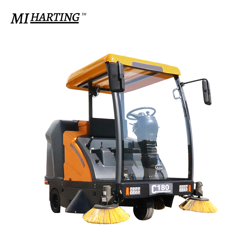 Street Cleaning Machine Ride On Road Sweeper For Sale With Good Price Miharting C180