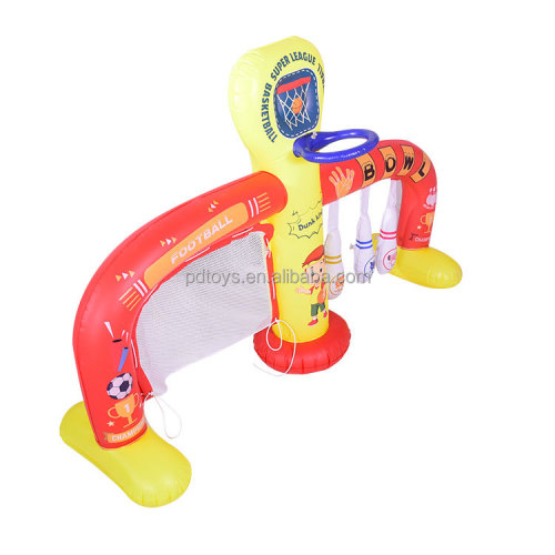 Customized sports children 3in1 inflatable football bowling for Sale, Offer Customized sports children 3in1 inflatable football bowling