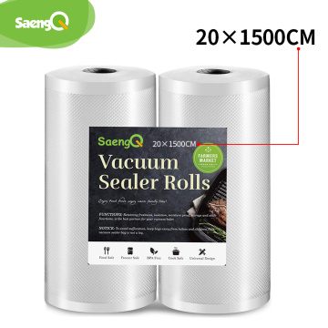saengQ Kitchen Food Vacuum Bag Sous Vide Storage Bags For Vacuum Sealer Vacuum Packaging 12/15/20/25/30cm*1500cm/Rolls/2pcs