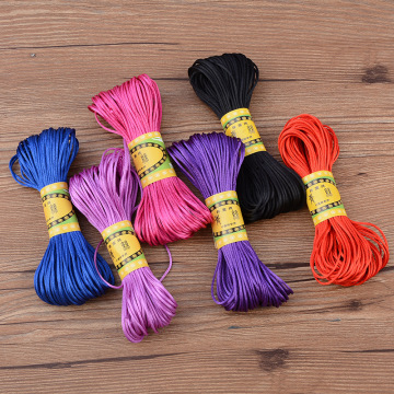 New Nylon Rope 20M/Lot Satin Cords 1.5mm DIY String Accesories Baby Silicone Teething Plastic Clip Baby Teether Wholesale