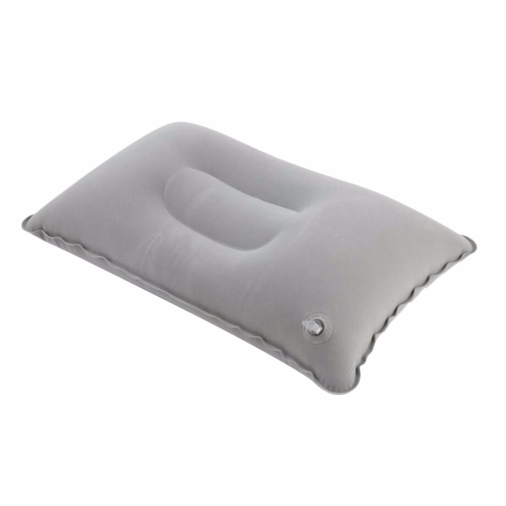 Portable Outdoor Air Inflatable Pillow Double Sided Flocking Cushion Travel Plane Hotel Sleep Camping Hiking Worldwide