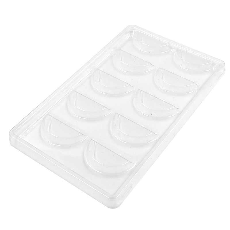 NEW wholesale price 50pcs Eyelashes plastic Trays white Transparent 25mm Mink Lashes Tray Holder Empty rectangle eyelash Trays