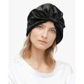 Classic Pleated Silk Sleep Cap Pure Mulberry Silk 19 Momme Hair Turban Sleeping Cap for Curly Thick Hair Types Night Bonnet with