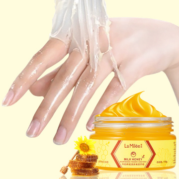 1PCS LAMILEE Milk Honey Hand Mask Hand Wax Moisturizing Whitening Skin Care Exfoliating Calluses Hand Film Hands Care Cream