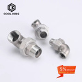 CK 1/4" 3/8" 1/2" 3/4" 1" Male & Female 90 Degree Elbow BSP Thread 304 Live Joint Coupling Union Connector Pipe Fitting for Tube