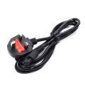 1.5M 5ft C5 Cloverleaf Lead to 3 Pin AC UK Plug Power Cable,UK standard C5 Micky Power Lead Cord PC Monitor Black
