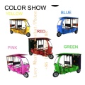 6 Seats Adult Electric Tricycle Vehicle Passenger Mobility Scooter Tuk Tuk Car Rickshaw with Solar Panel