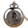 Carving Silver Soldier Pocket Watch Chains USSR Quartz Pocket Watches with Chain Women Men Gifts Watch Pendant
