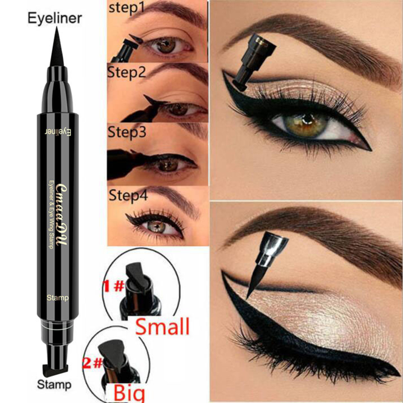 Eyes Liner Liquid Make Up Pencil Waterproof Black Double-ended Maquiagem Eyesliner Pencil Cosmetic Makeup Tool TSLM1