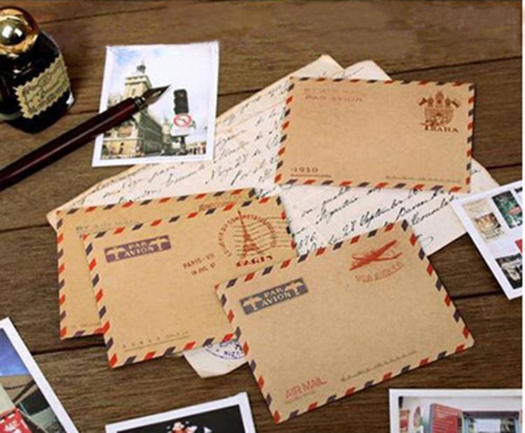 10 Pcs Vintage Kraft Envelope Mini Paper Envelopes Wedding Invitation Envelope Office Stationery Gift Supplies 9.6*7.3cm
