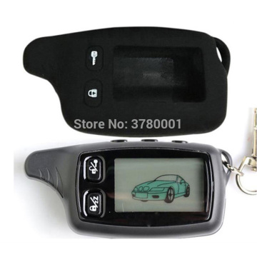 TW9030 LCD Remote Control Key + Silicone Case for Russia TW 9030 9020 TW9020 Two Way car alarm Tomahawk TW-9030 TW-9020 Keychain