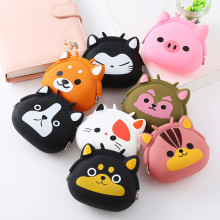 2019 New Coin Purse Mini Silicone Animal Small Coin Purse Lady Key Bag Purse Children Gift Prize Package Bluetooth earphone bags