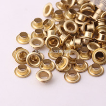 100pcs/lot brass color inner size 3/4/5/6/8/10/12/14mm Metal Eyelets Bag Garment Leather craft Eyelets with washer