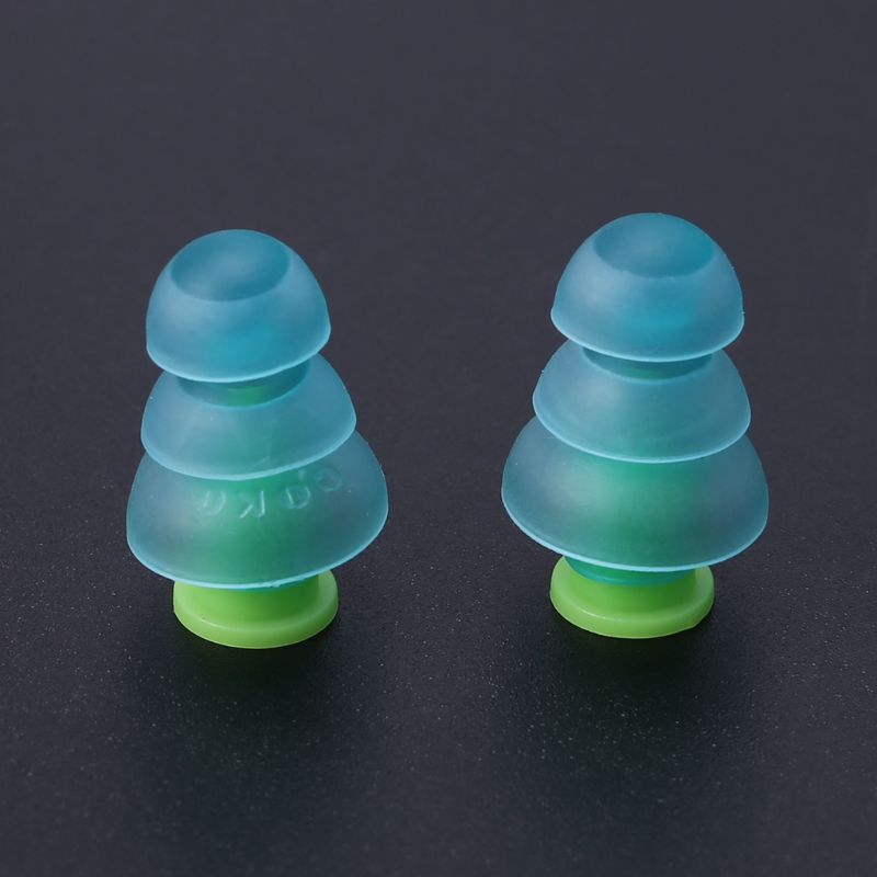 1 Pair Silicone Earplugs Noise Cancelling Reusable Ear Plugs Hearing Protection For Sleep DJ Bar Bands Sport