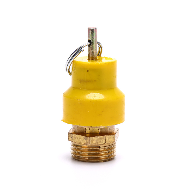 Safety Valve Spring Type Vent Exhaust Valves Thread Connector Pressure Tube Air Compressor Red/Yellow Hat Brass Pneumatic Parts