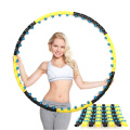 Fitness Massage Exercise Workout Sport Hoop Detachable 7/8 Parts Easy To Install Double Row Magnetic Fitness Crossfit Foam Hoop