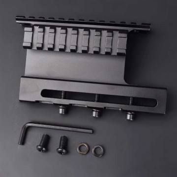 Tactical AK Double Picatinny Rail Side Mount System Screw Style for 47 / 74 Fit Scopes Right on Top of Bore Centerline