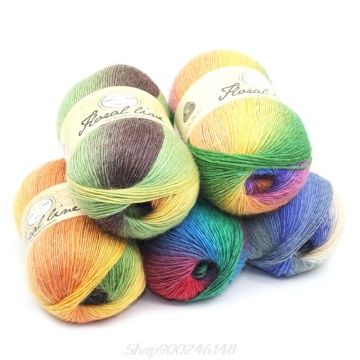 19 Colors Soft Worsted Wool Cashmere Knitting Yarn Rainbow Gradient Colors DIY Knitting Shawl Scarf Crochet Jy16 20 Dropship