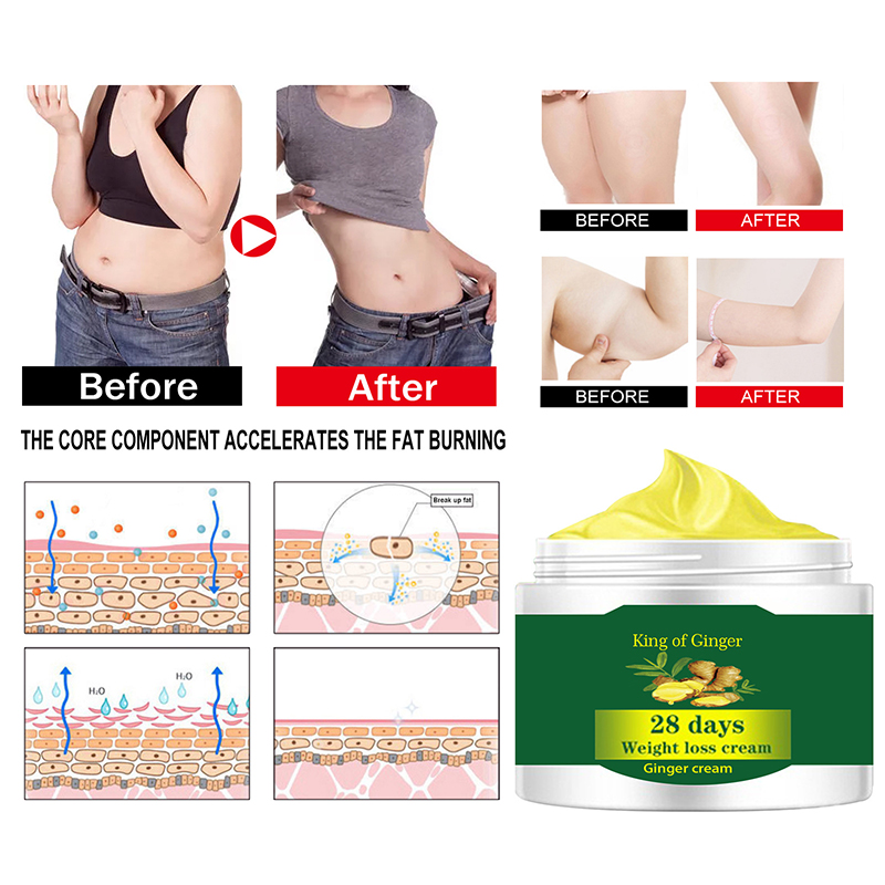 Ginger Slimming Cream Anti Cellulite Full Body Weight Loss Cream Fat Burner Firming Leg Waist Effective Reduce Massaging Cream