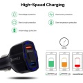 Type C Car Charger 5A PD Quick Charge 3.0 QC 3.0 Dual USB Port Fast Charger Car Phone Charging Adapter for xiaomi iphone 11