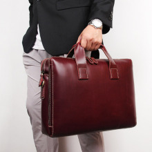 New Simple Fashion Business Briefcase 15 Inch Computer Bag 40-726 Cow Skin Men's Handbag Lawyer Briefcase