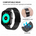 P8 Strap Case Protector Film Metal Bracelet P8 Watch Strap 20mm P8 1.4 inch Smart Watch Protector Case Wrist Band Milanese