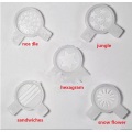 Ice Cream Maker Parts 5 in 1 Plastic Nozzle kit snow flower jungle noodle hexagram sndwiches