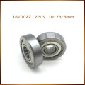 Free shipping 2pcs 16100ZZ 16100 ball bearing 10x28x8mm bike wheels bottom bracket repair bearing motor bearing abec