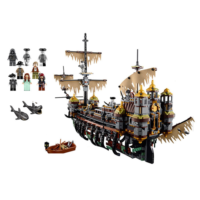 2344pcs/set 19777 16042 Pirates of The Caribbean Movie Captain Jack Silent Mary 71042 Building Blocks Bricks kids Toys